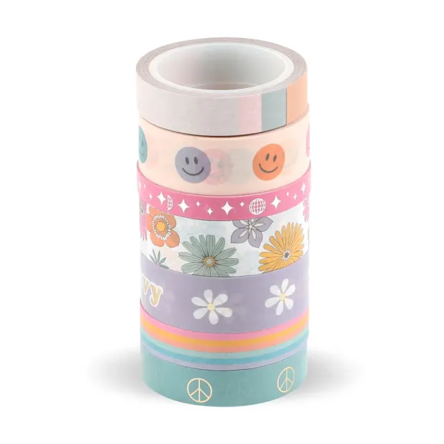 Happy Planner Decades 70s washi tape 7 rouleaux rétro
