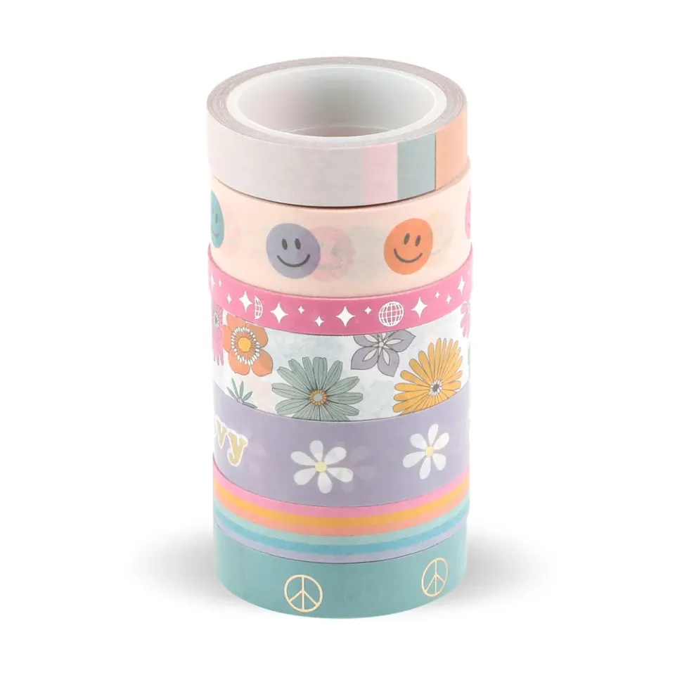 Happy Planner Decades 70s washi tape 7 rouleaux rétro