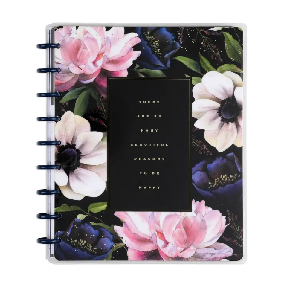 Happy Planner Beauty Florals carnet à disques ligné 60 feuilles