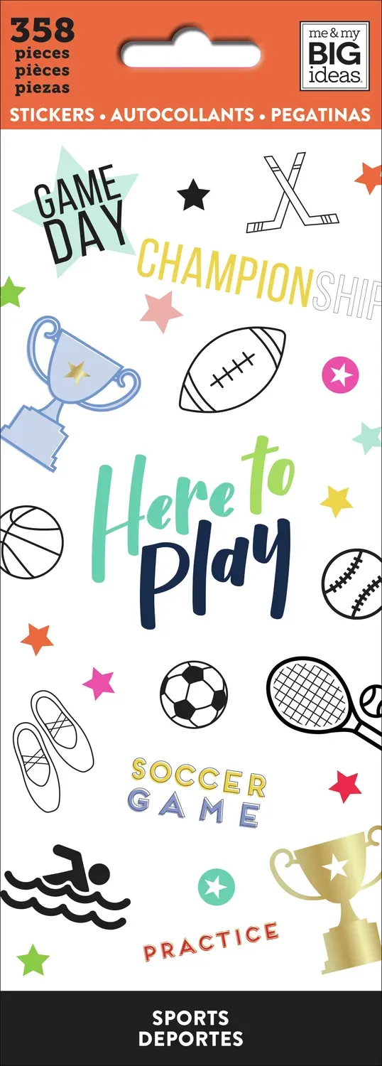 Happy Planner Go Team stickers sport 358 autocollants