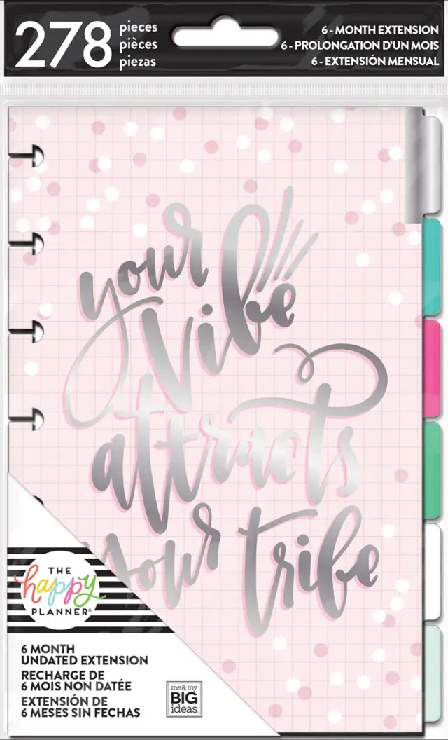 Happy Planner Mini extension mensuelle 6 mois undatée