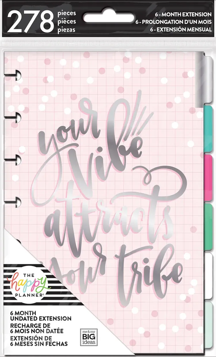Happy Planner Mini extension mensuelle 6 mois undatée