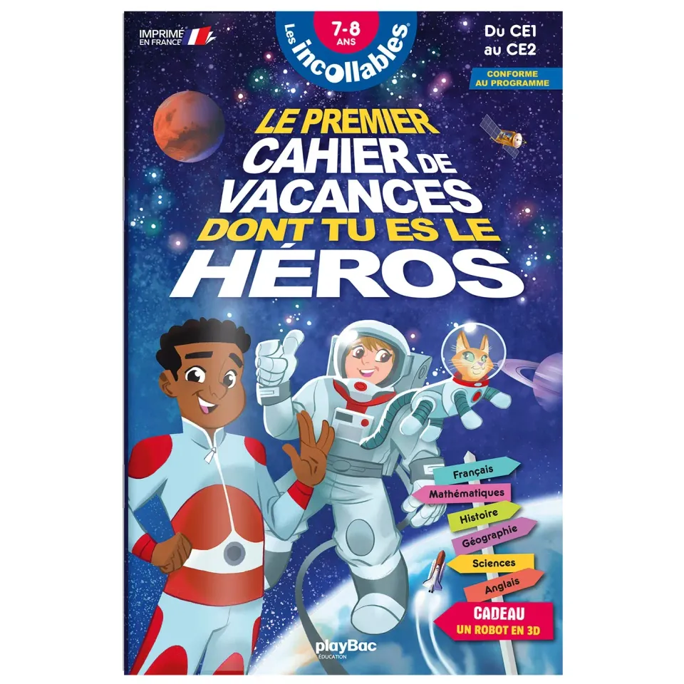 Les Incollables héros CE1-CE2 cahier de vacances 7-8 ans