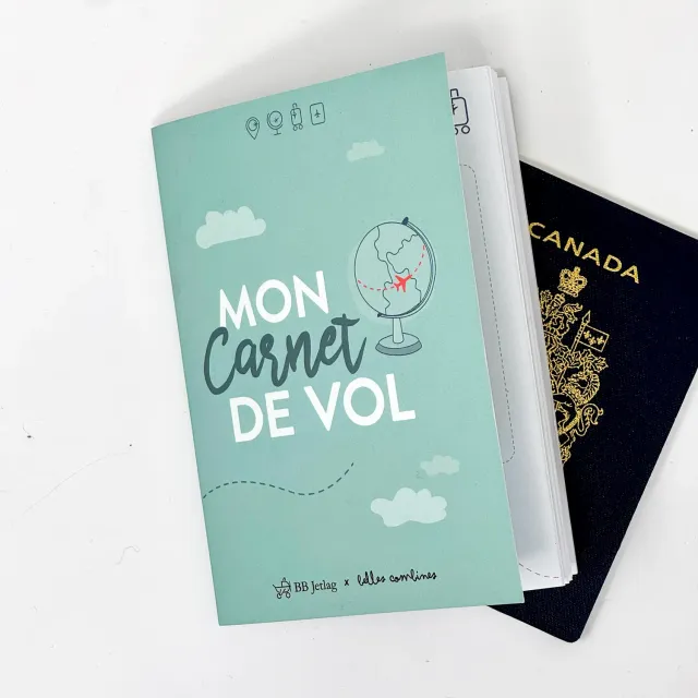 Les Belles Combines BB Jetlag carnet de vol enfant 32 pages