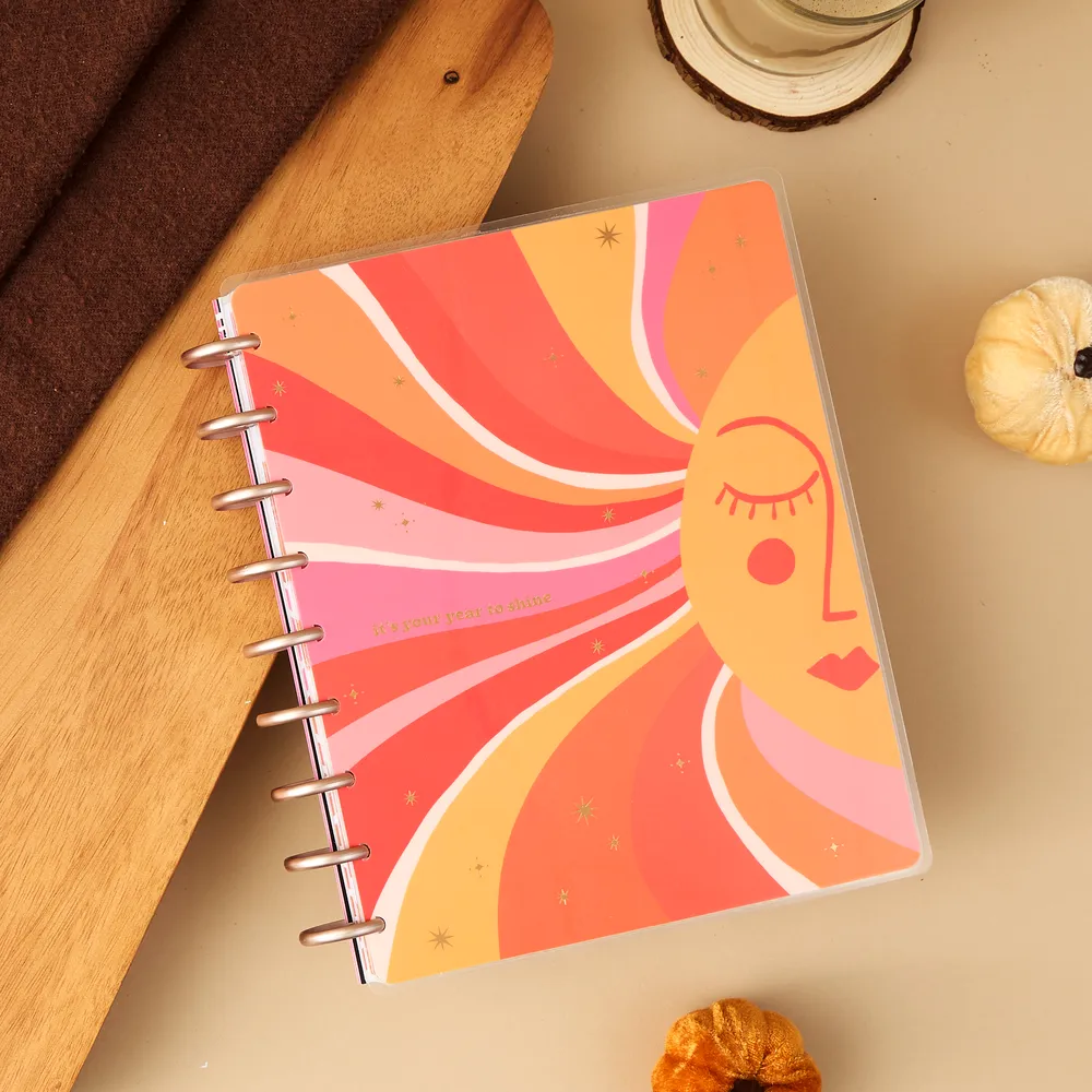 Happy Planner Cat Coq Retro Sunset agenda Classic dashboard non daté