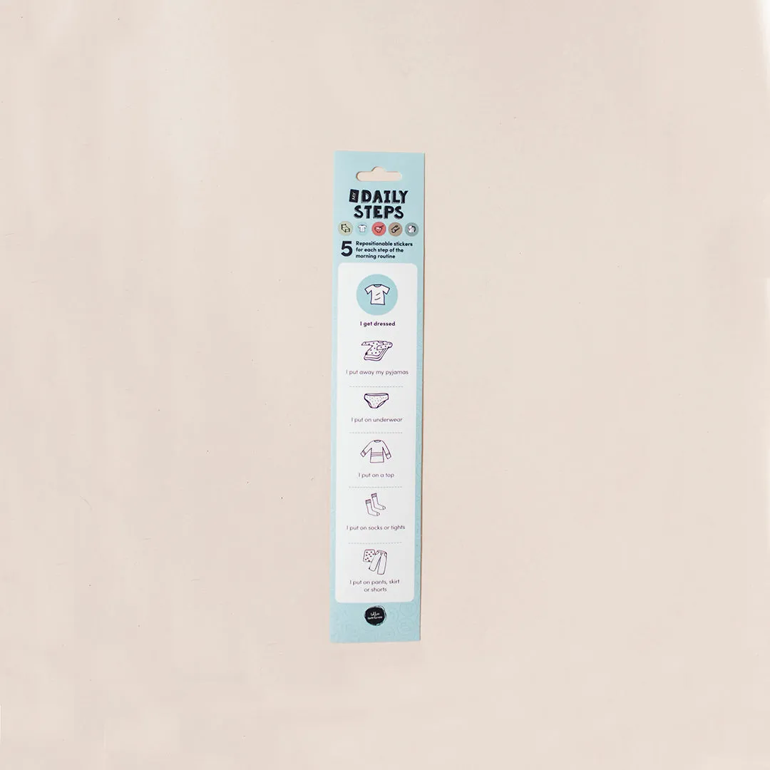Les Belles Combines My Daily Steps stickers routine du matin 5 pièces