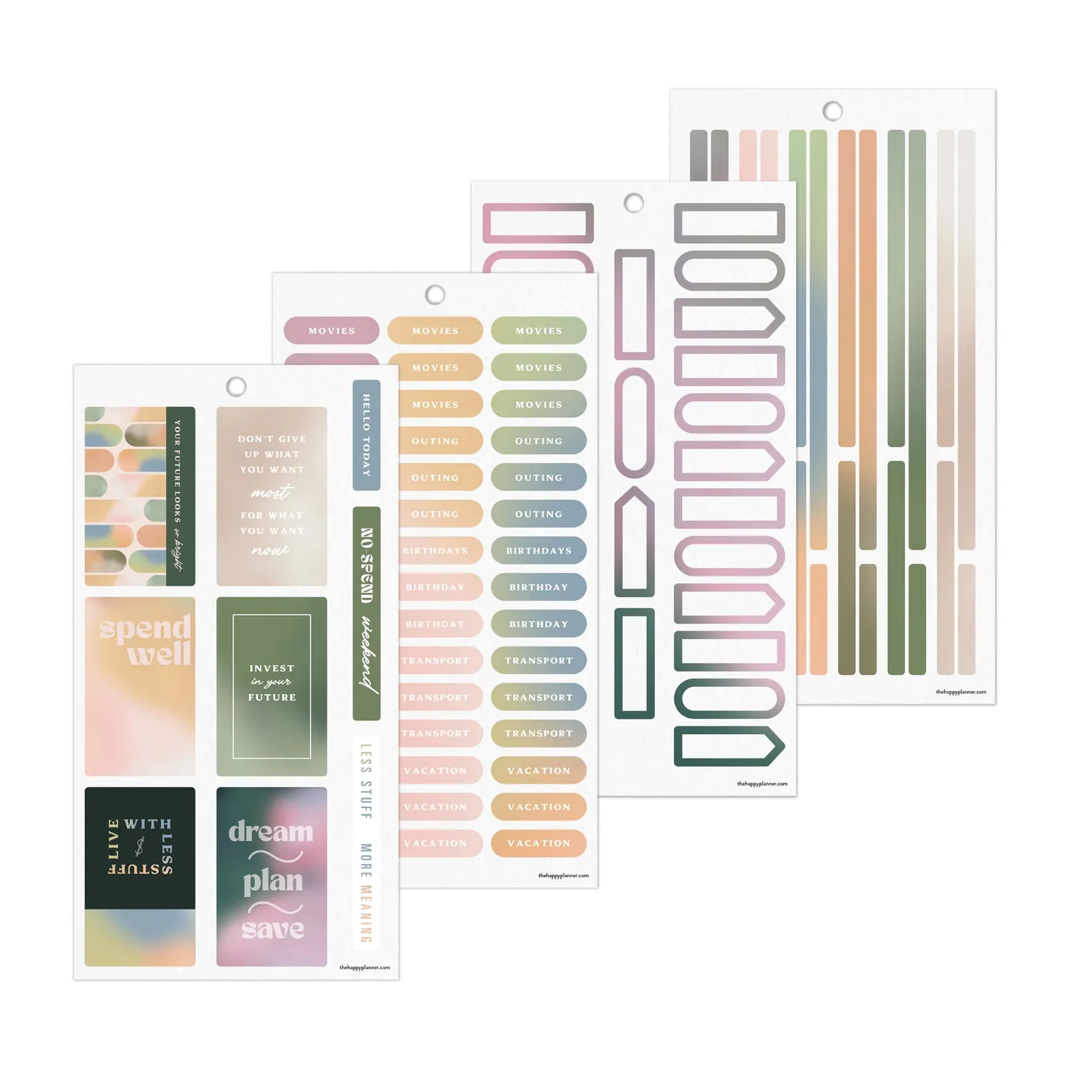 Happy Planner Savvy Budgeter stickers budget 30 feuilles