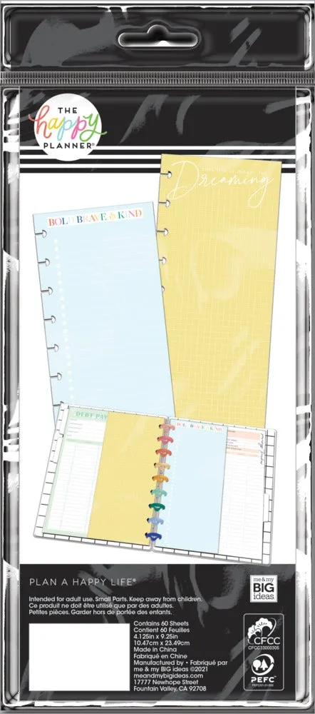 Happy Planner Bold and Bright recharge Skinny Classic 60 feuilles