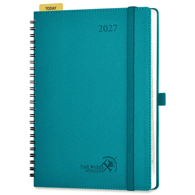 Poprun WETLO7-27 agenda hebdomadaire 2027 rigide 2 pages par semaine