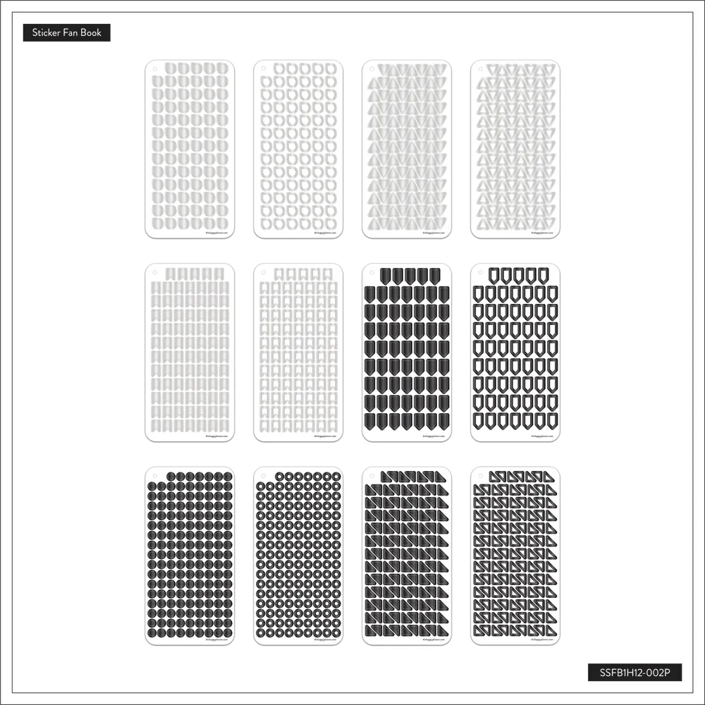 Happy Planner Work Life Metropolitan stickers foil fan book 12 feuilles