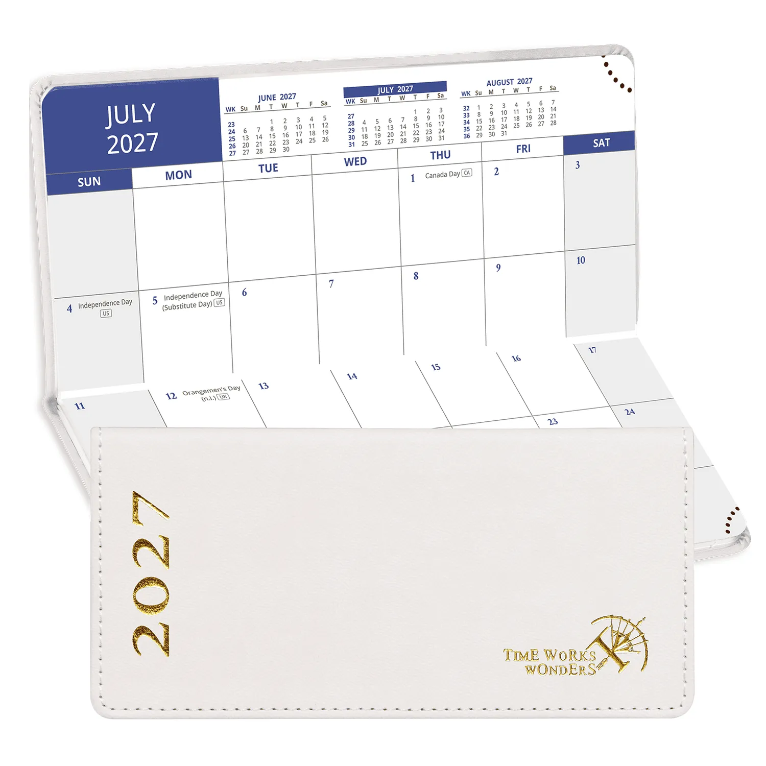 Poprun CEMLGR7-27 mini agenda mensuel poche ivoire 2027