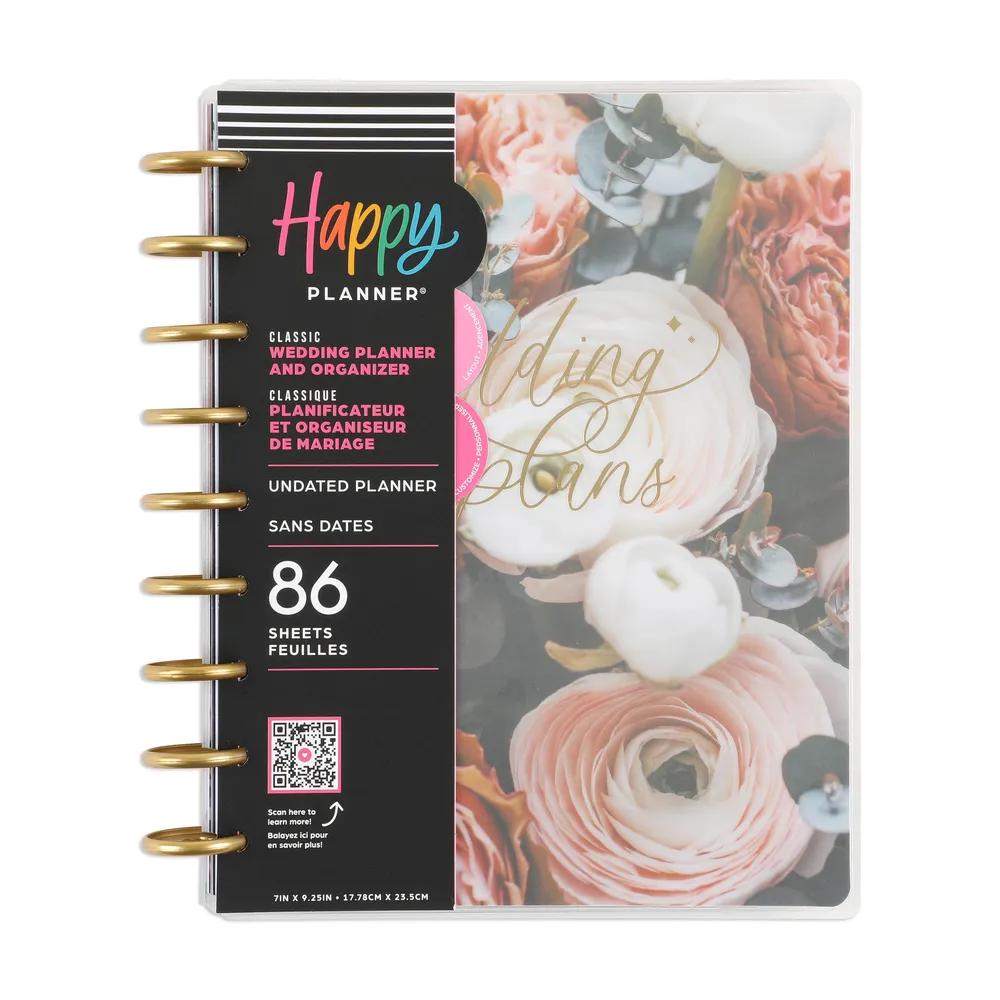 Happy Planner Wedding Plans agenda mariage Classic non daté