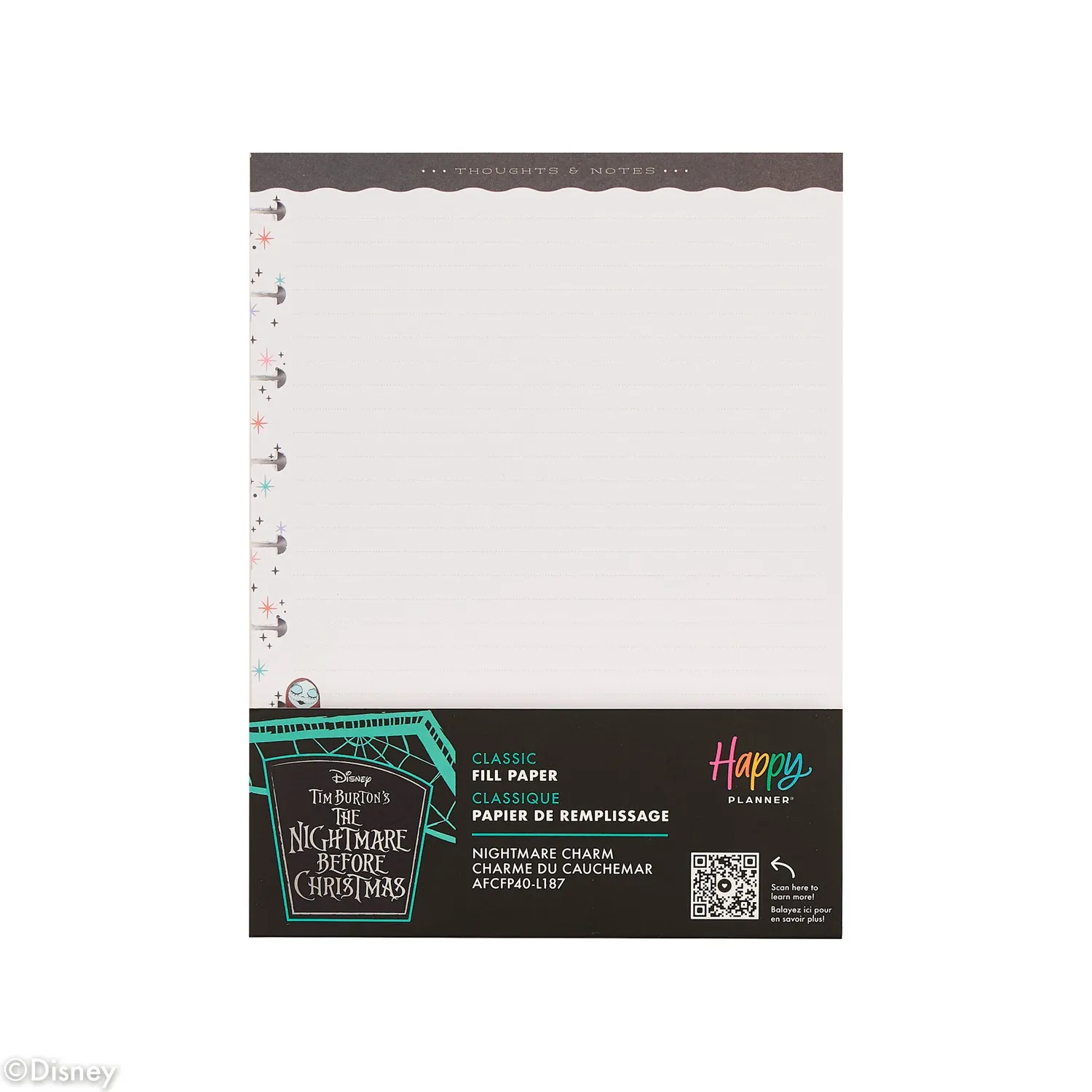 Happy Planner Nightmare Christmas papier ligné 40 feuilles