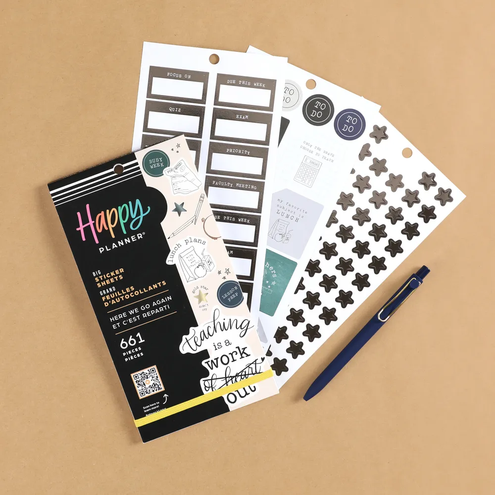 Happy Planner Here We Go Again stickers Big 661 pièces maîtresse