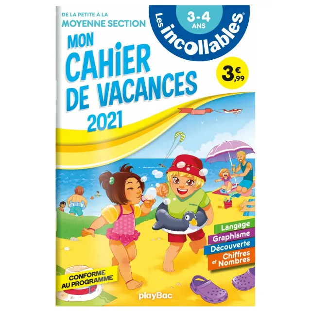 Frigobloc Les Incollables cahier de vacances PS-MS 3-4 ans cirque