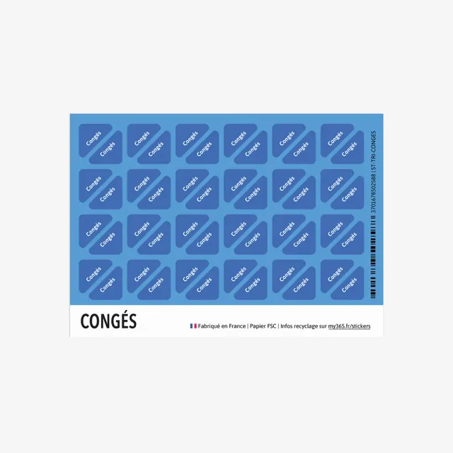 My365 Stickers triangle Congés pour agenda vacances