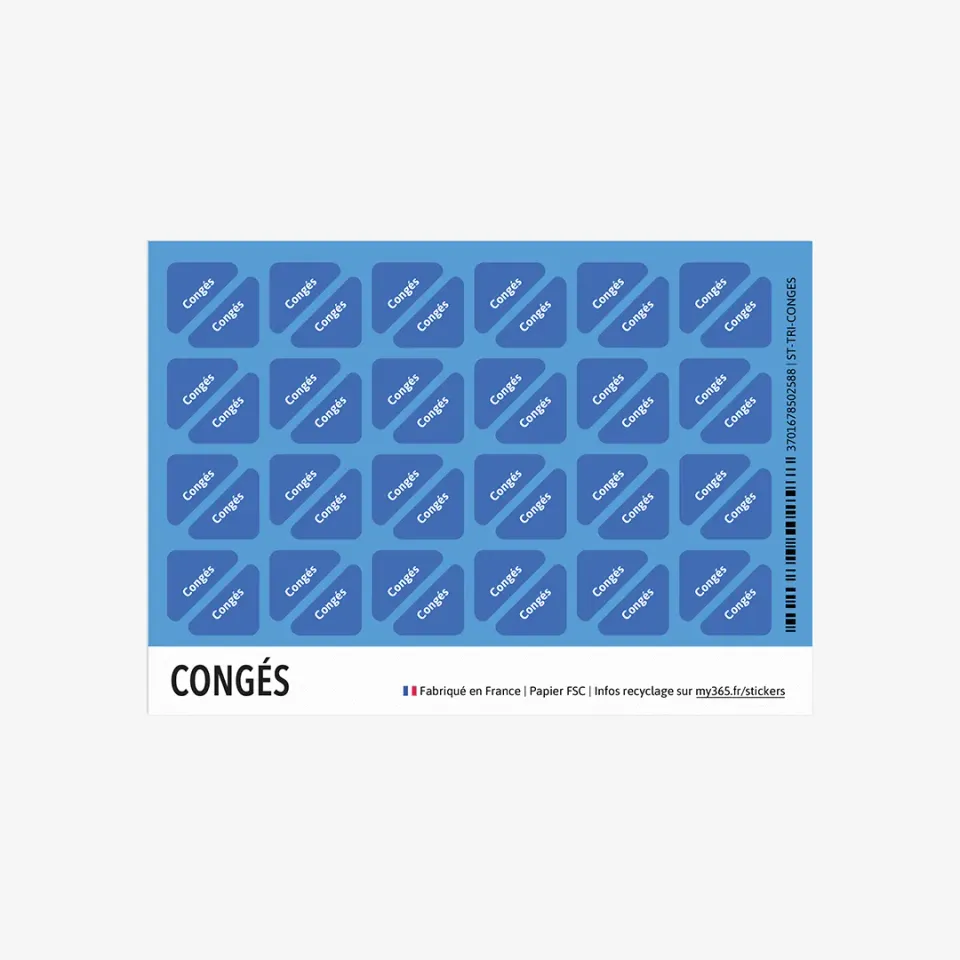 My365 Stickers triangle Congés pour agenda vacances