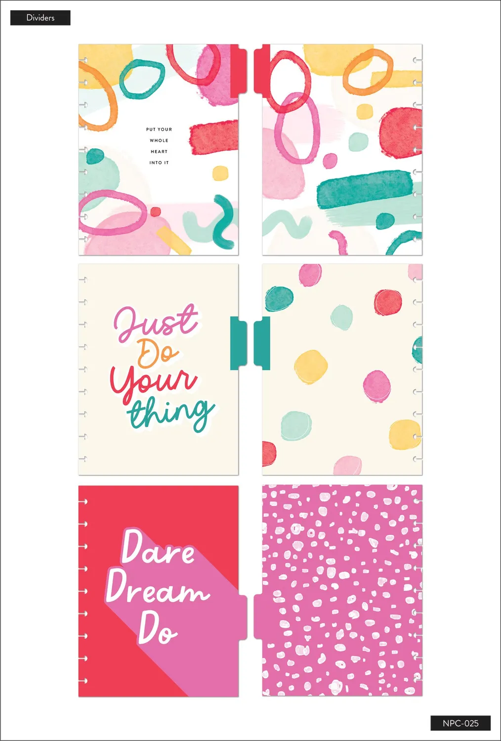 Happy Planner Colorful Things carnet Classic à disques 60 pages