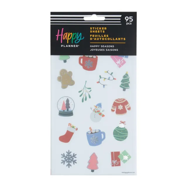 Happy Planner Happy Seasons stickers 5 planches 95 motifs saisons