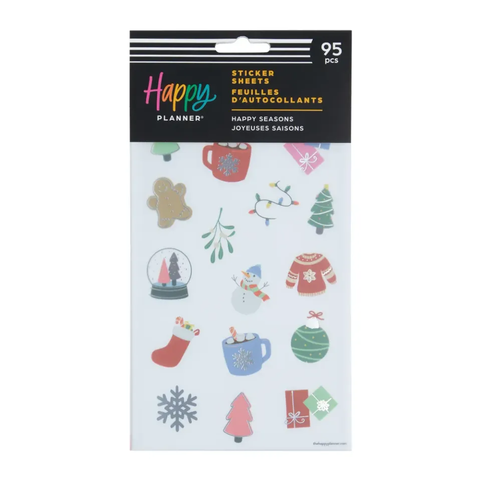 Happy Planner Happy Seasons stickers 5 planches 95 motifs saisons