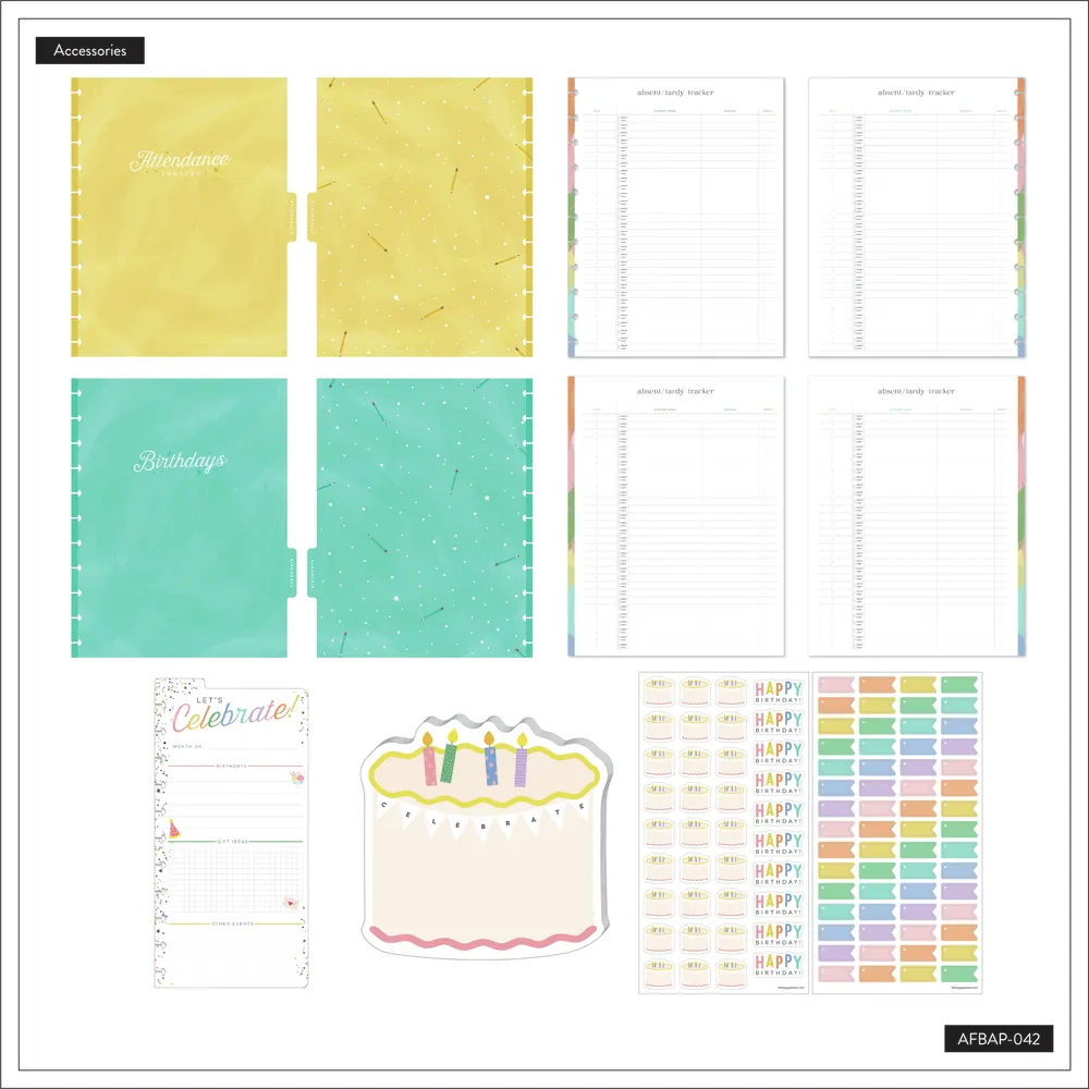 Happy Planner Student Attendance pack accessoires teacher Big