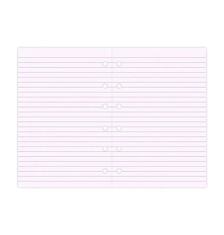 Filofax recharge feuilles lignées Pocket lavande 20 feuilles