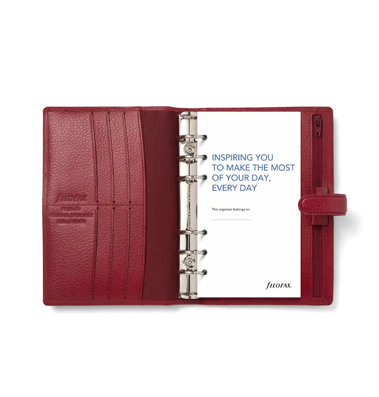 Filofax Finsbury Personal organiseur cuir scarlet