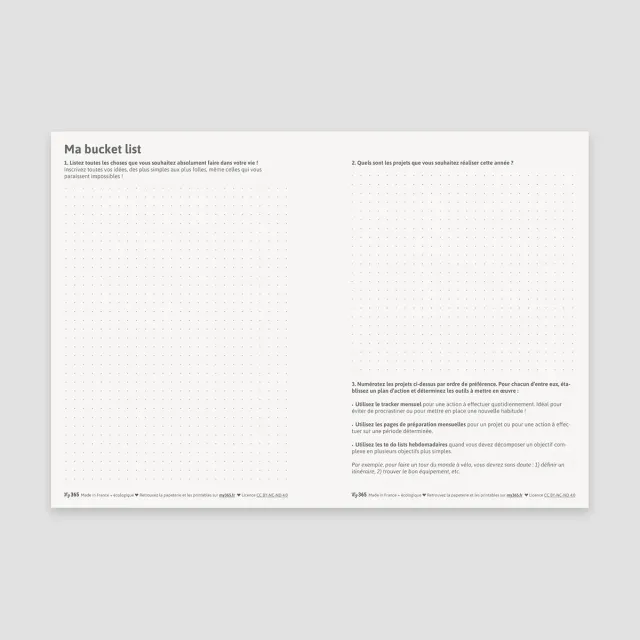 My365 Ma bucket list PDF à imprimer