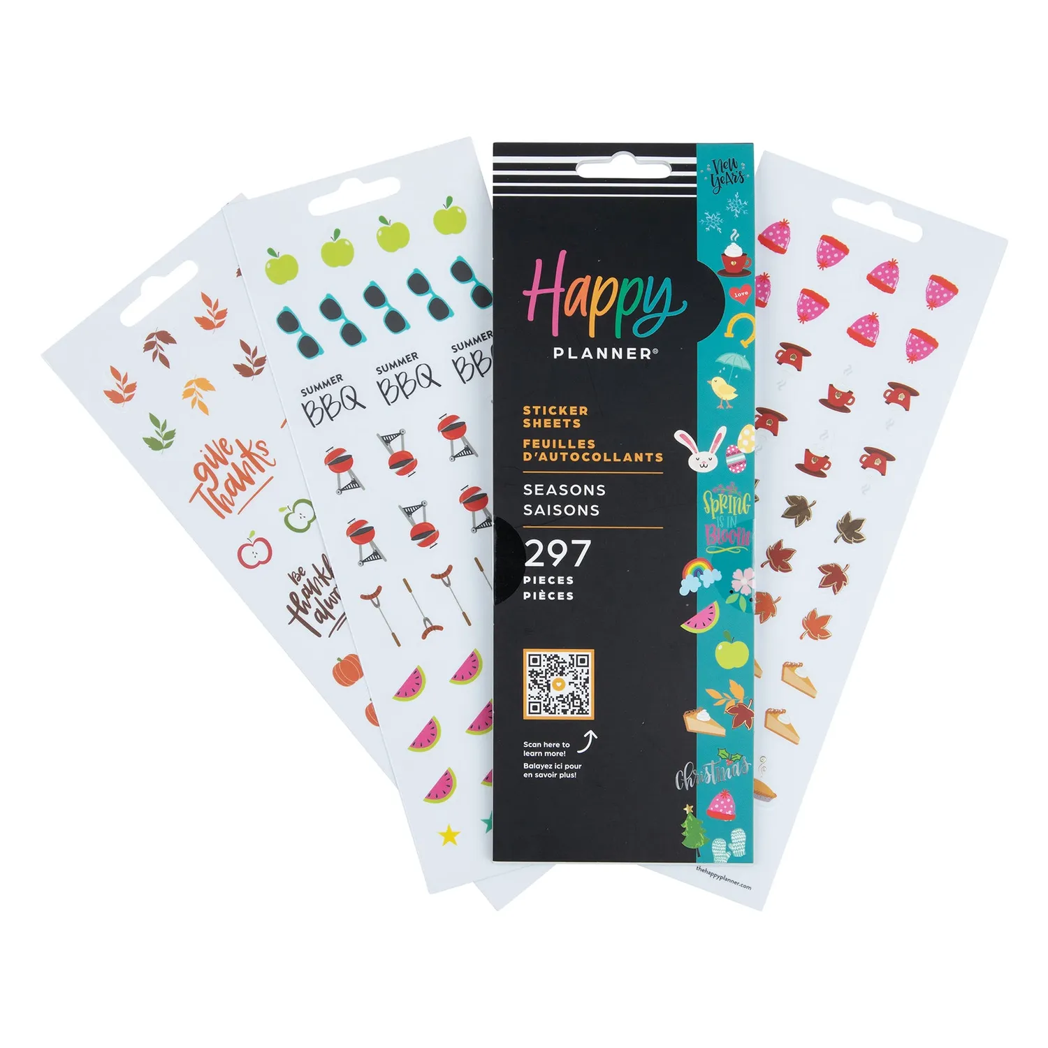 Happy Planner Seasons stickers agenda 8 planches saisonnières