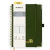Poprun WH145D bullet journal vert olive à anneaux 120g