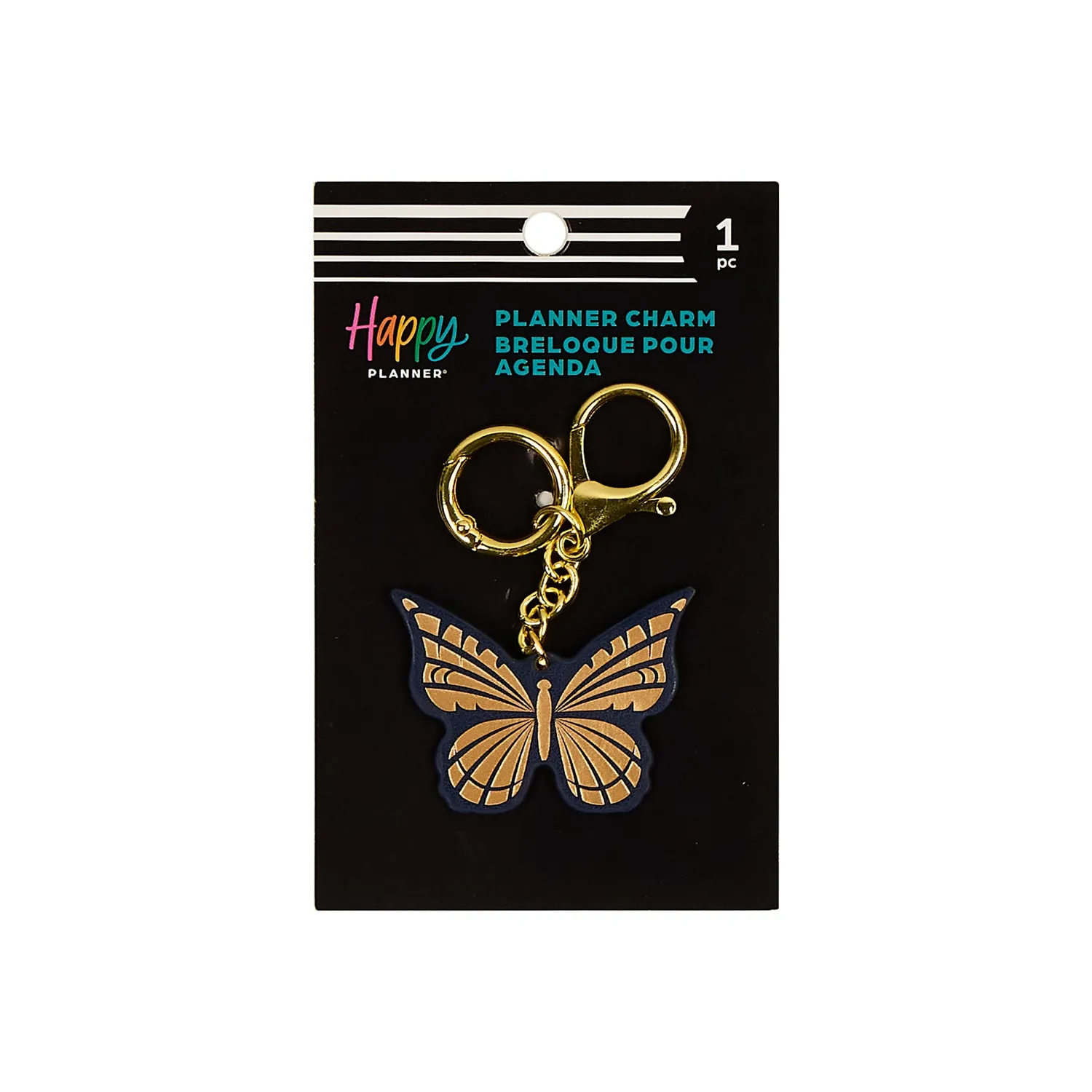 Happy Planner Butterfly breloque planner papillon doré