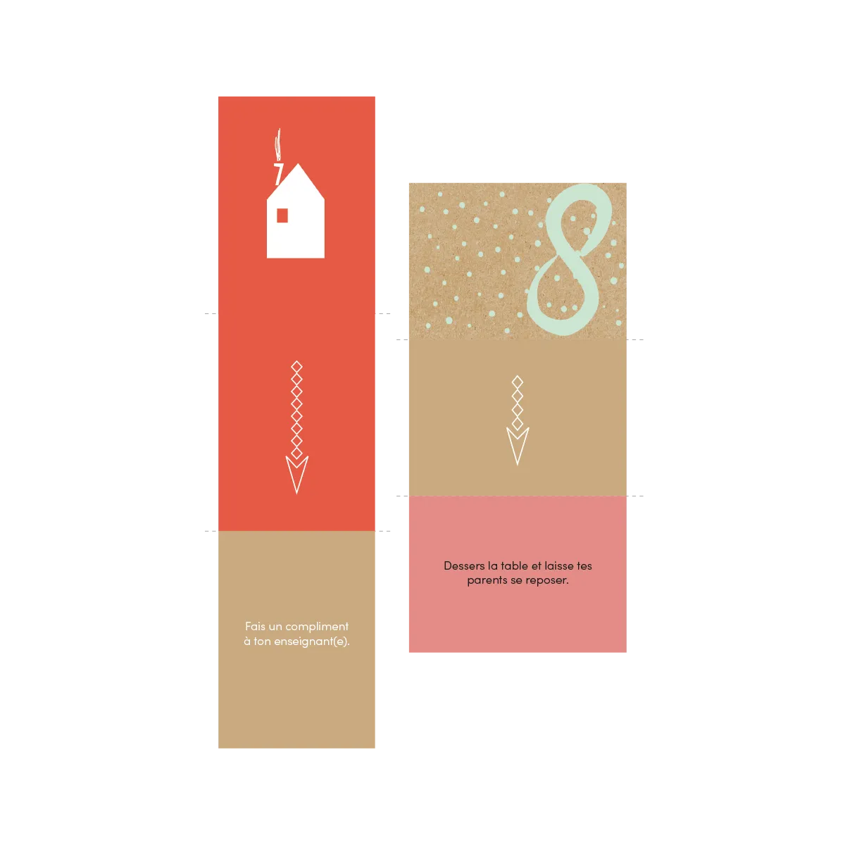 Les Belles Combines Calendrier Avent bonnes actions à imprimer 25 cartes