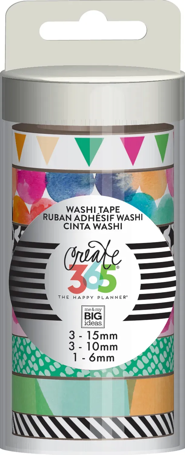Happy Planner Watercolor washi tape lot 7 rouleaux