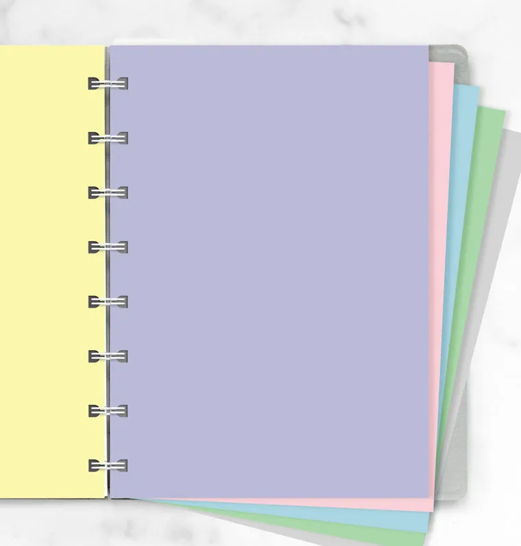 Filofax Pastels recharge carnet A5 neutre pastel