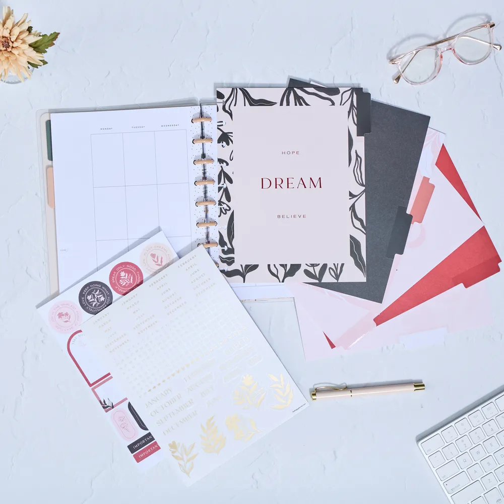 Happy Planner Dancing Leaves recharge agenda Classic 6 mois vertical