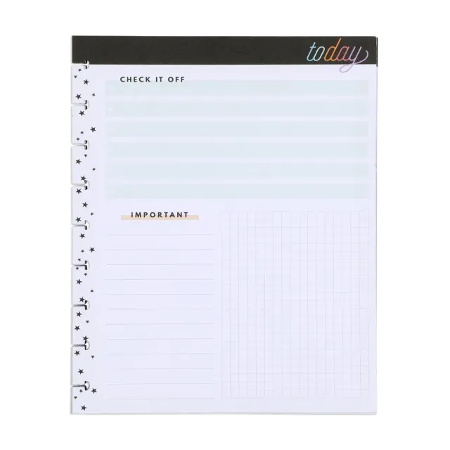 Happy Planner Today's Notes recharge papier Classic 40 feuilles