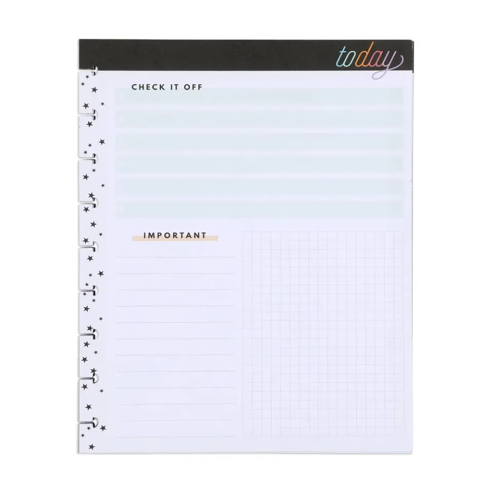 Happy Planner Today's Notes recharge papier Classic 40 feuilles
