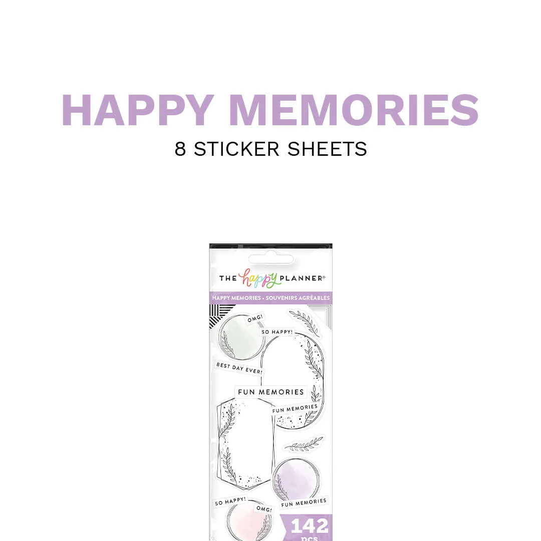 Me & my big ideas Good Times Petite stickers 8 planches 142 doré