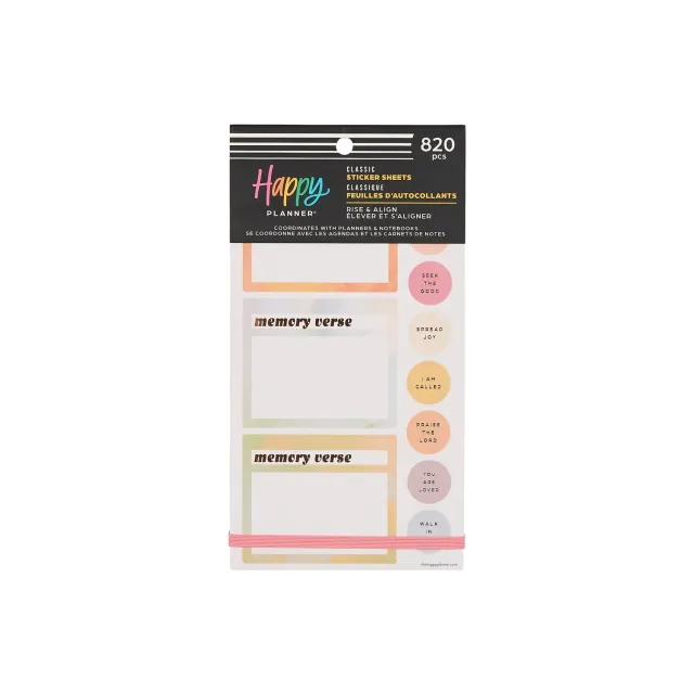 Happy Planner Rise Align Foi autocollants 30 planches neutre