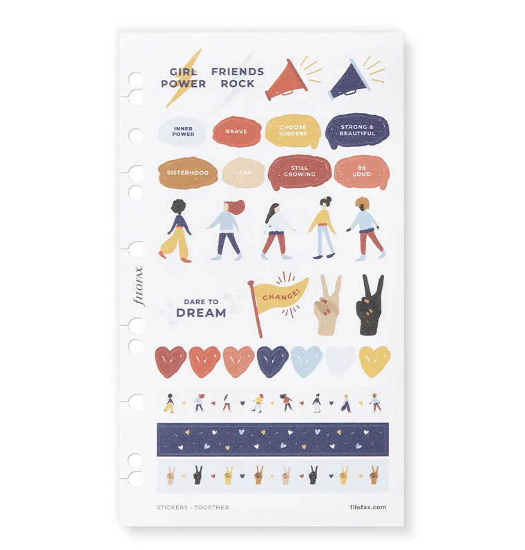 Filofax Together stickers repositionnables 6 feuilles
