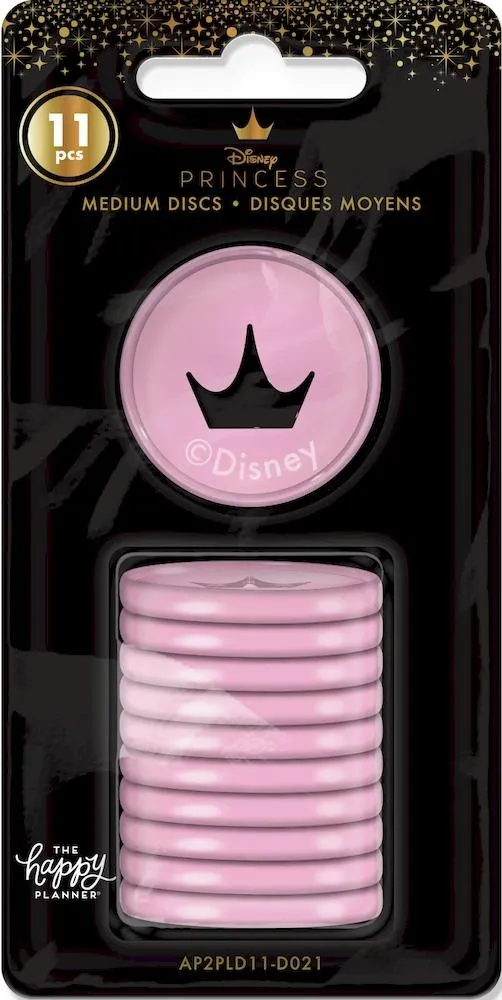 Happy Planner Disney Princess anneaux plastique Medium rose
