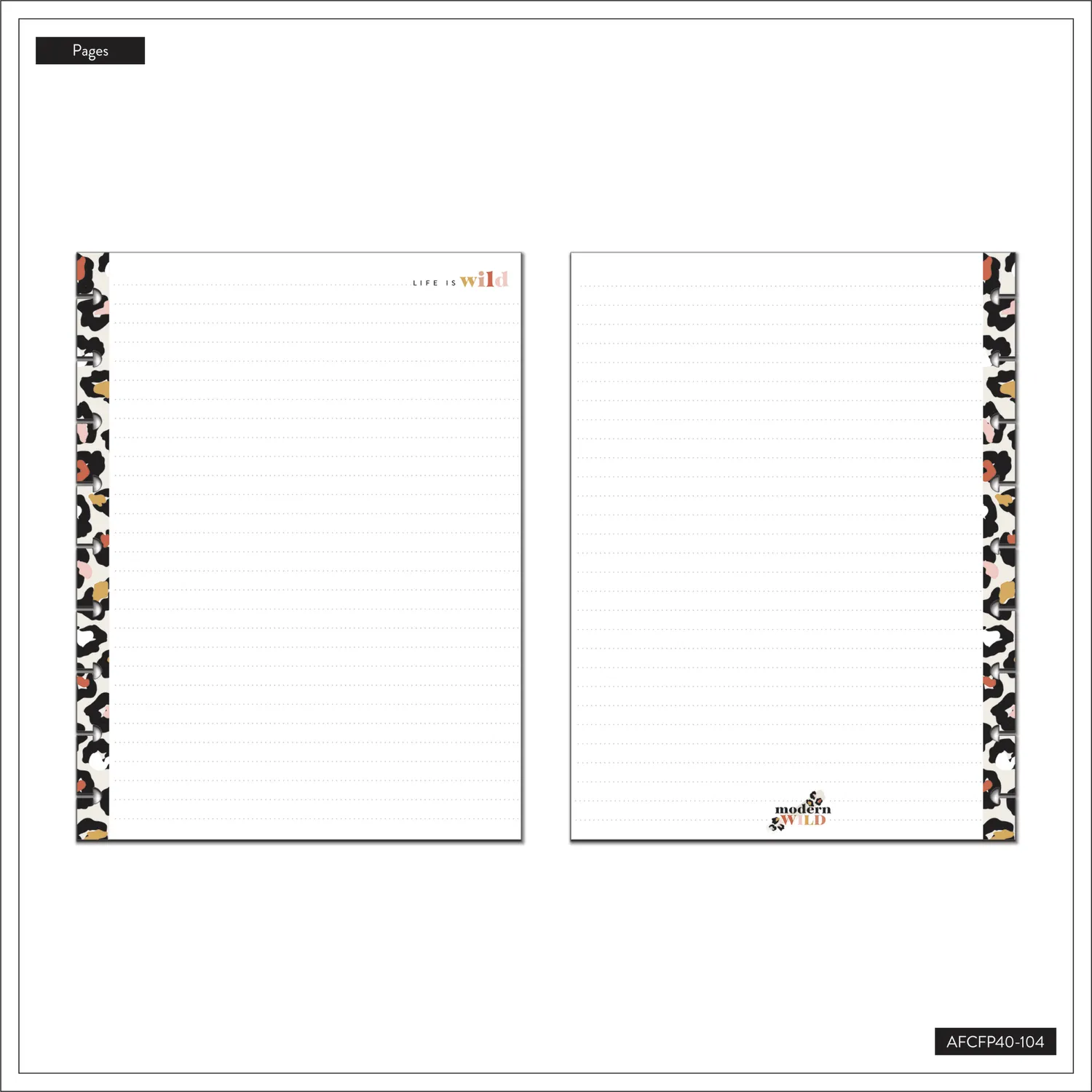 Happy Planner Modern Wild papier Classic pointillé léopard 40