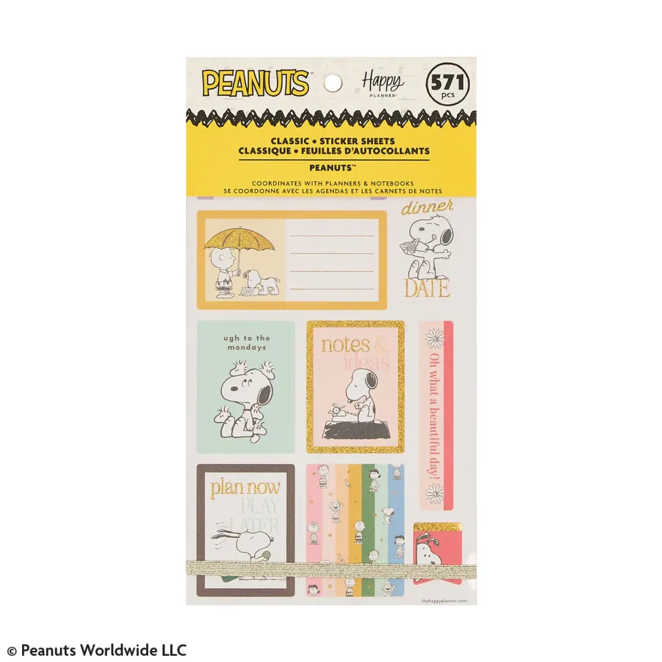 Happy Planner Peanuts lot stickers Value Pack Snoopy