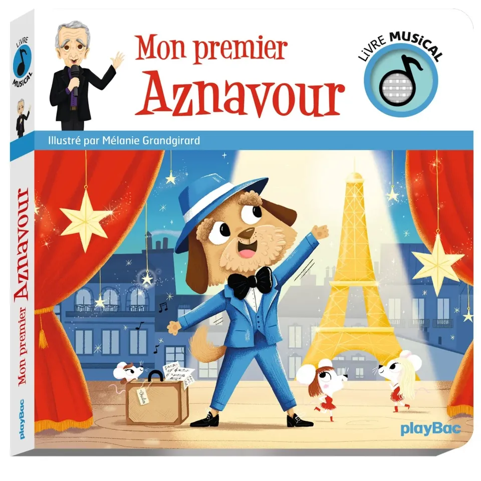 Mon premier Aznavour livre musical bébé 5 chansons