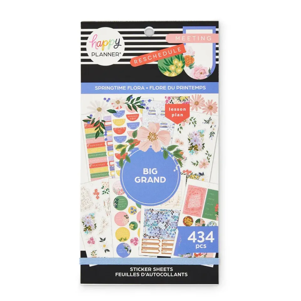 Happy Planner Springtime Flora Big carnet stickers 434 fleurs