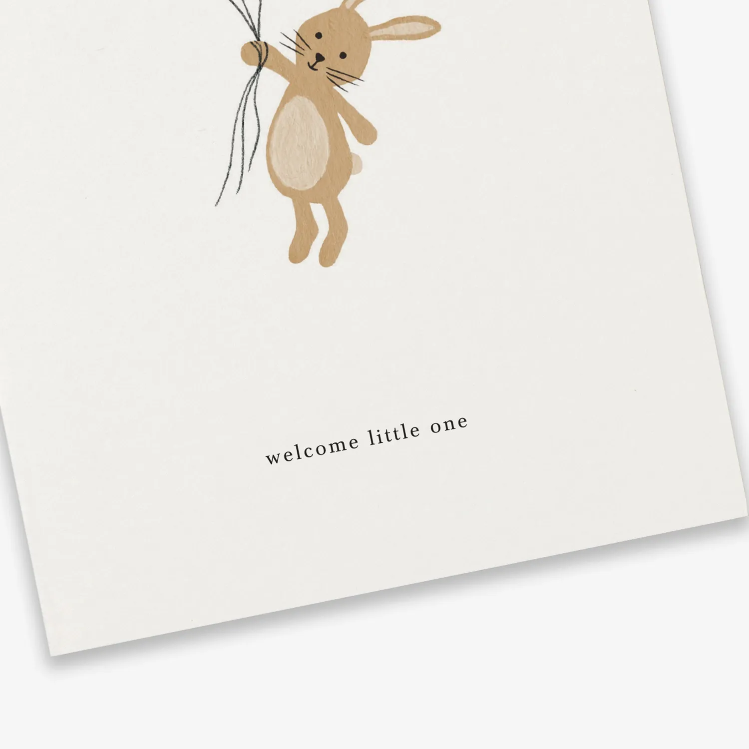 Kartotek Bunny carte naissance lapin welcome little one