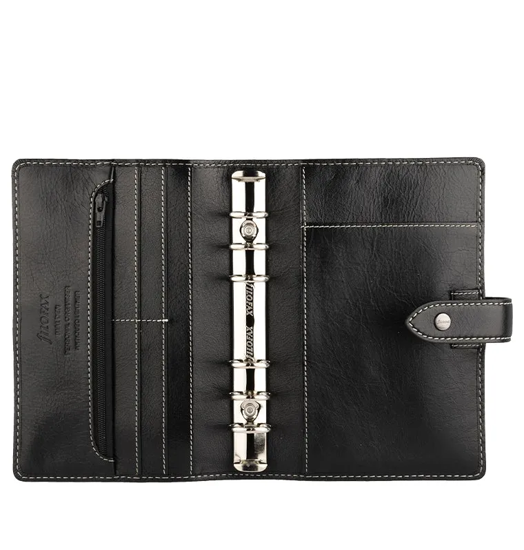 Filofax Malden organiseur Personal cuir noir buffle
