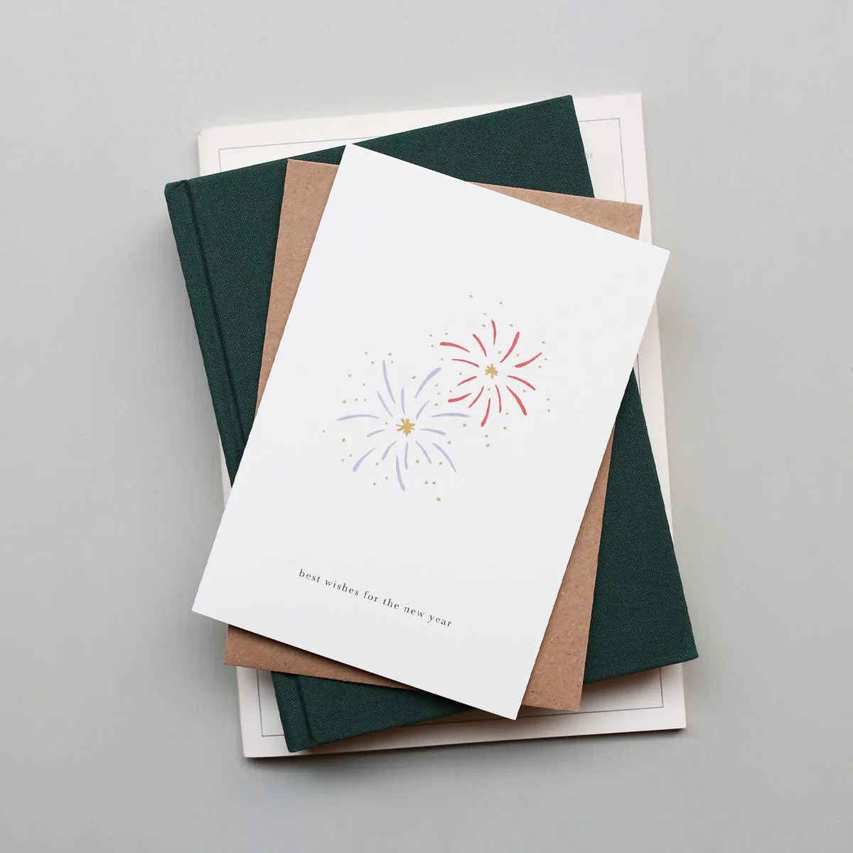 Kartotek Fireworks carte de voeux nouvel an avec enveloppe