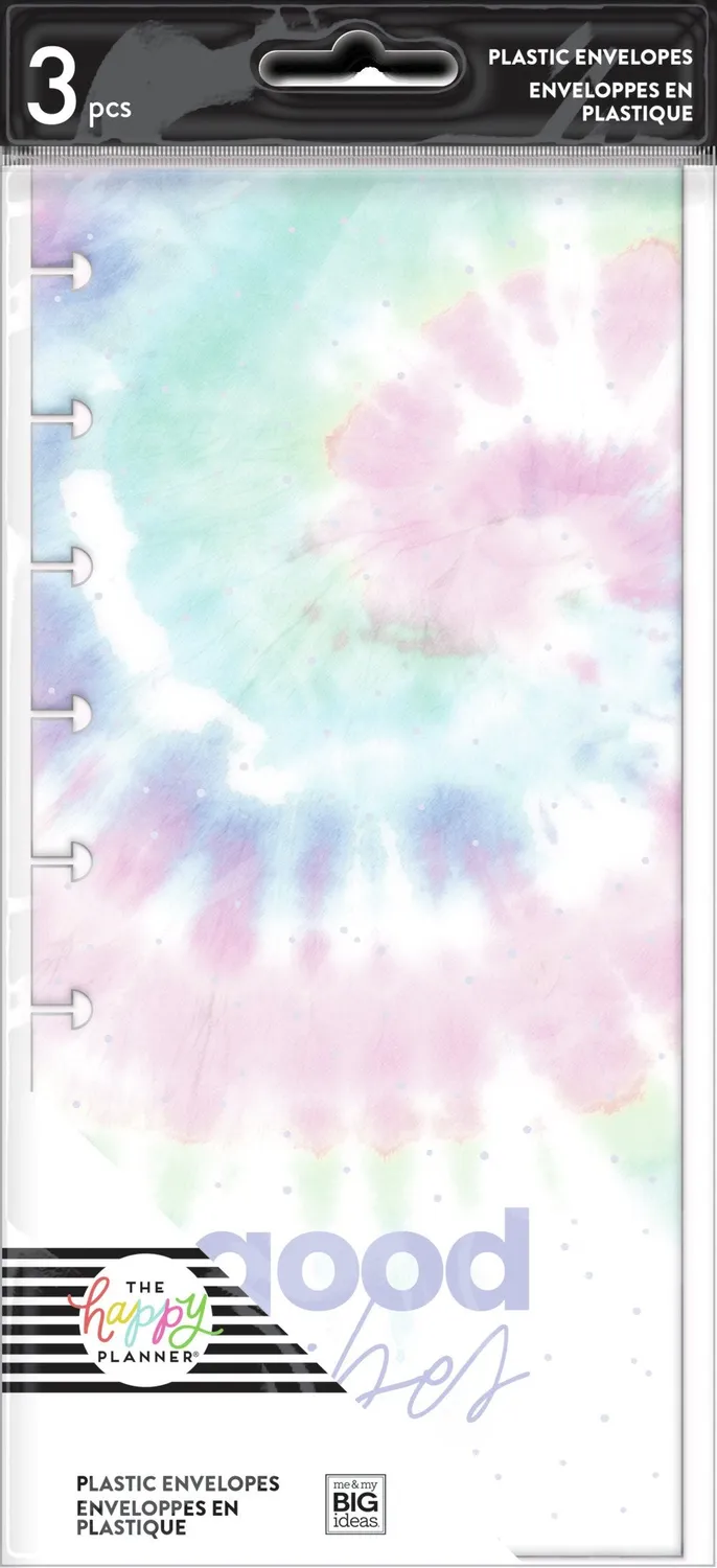 Happy Planner Pastel Tie-Dye enveloppes à anneaux lot 3