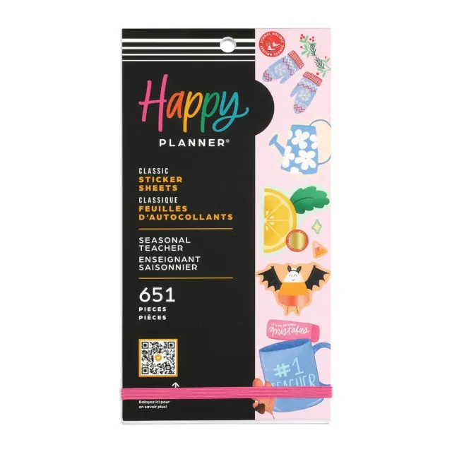 Happy Planner Seasonal Teacher stickers maîtresse 651 pièces